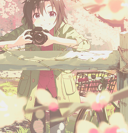 anime photography cute spring GIF by Papi-sama 