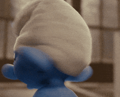 scared clumsy smurf GIF by The Smurfs